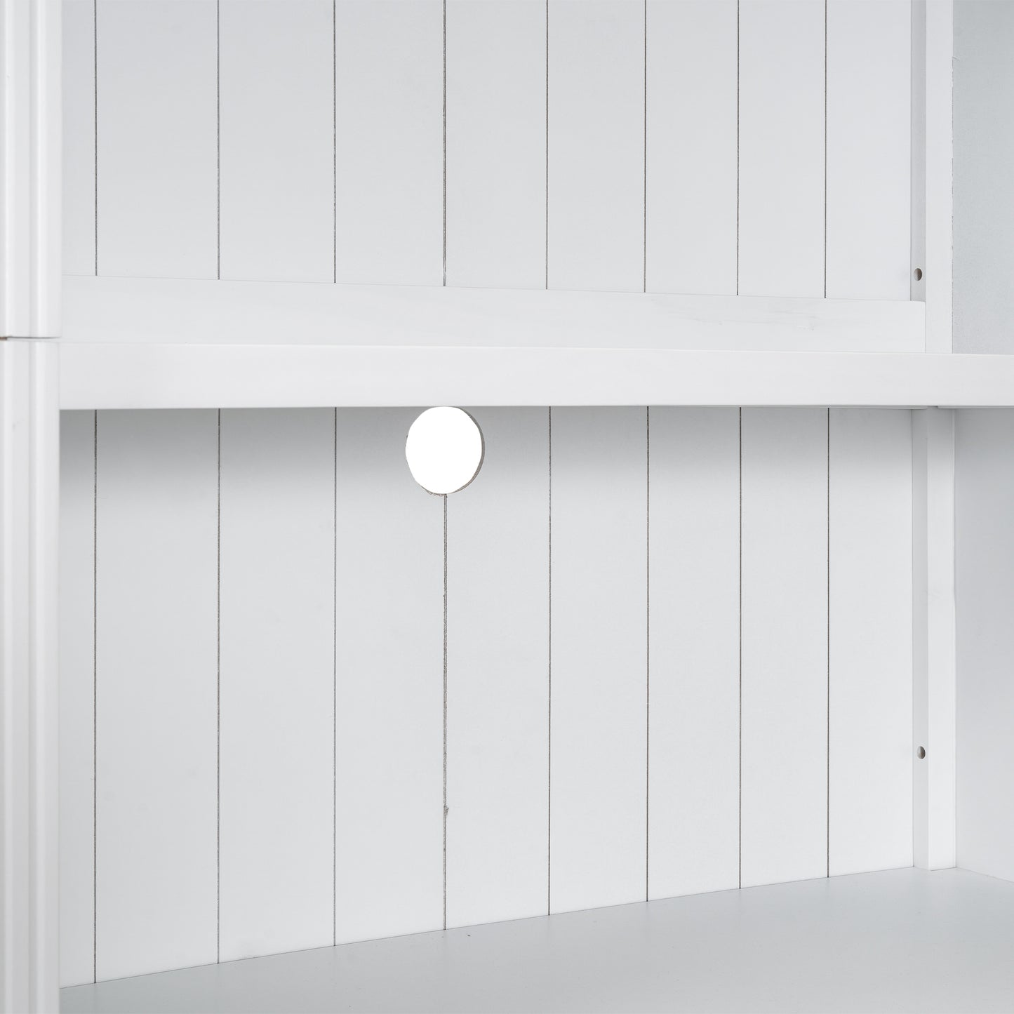 Modern 5-Tier White Wooden Bookcase with Adjustable Shelves for Home and Office Storage