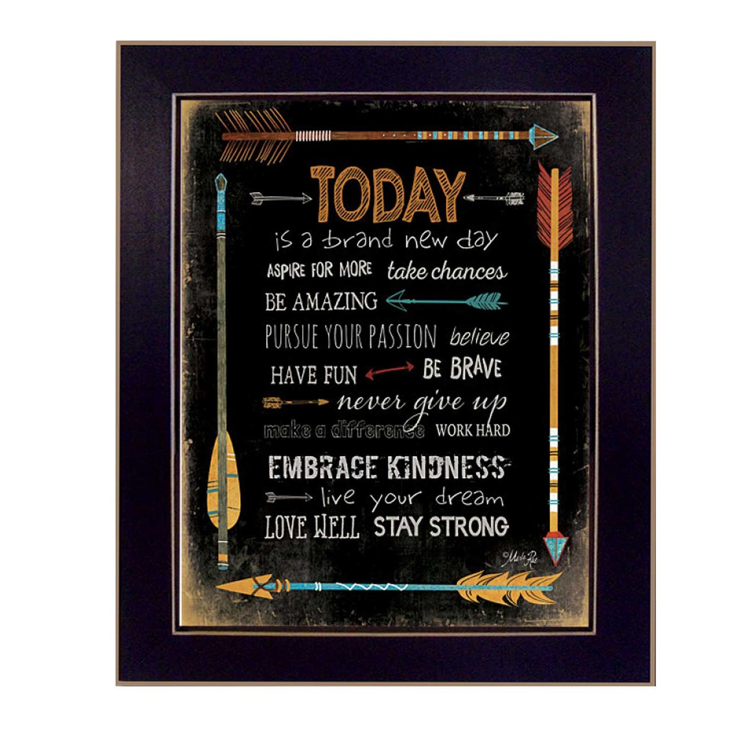 Printed Wall Art - 20 x 26 in Ready-to-Hang Framed Poster for Living Room or Office, MDF Multicolor