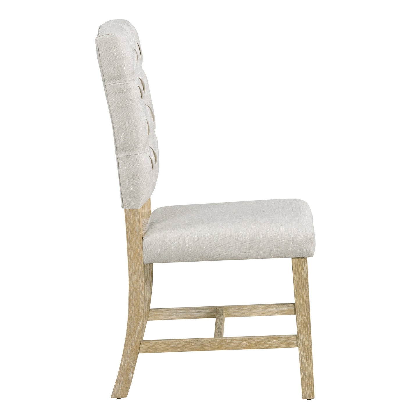 Retro 5 Piece Round Dining Set With 16In Leaf Chairs Natural