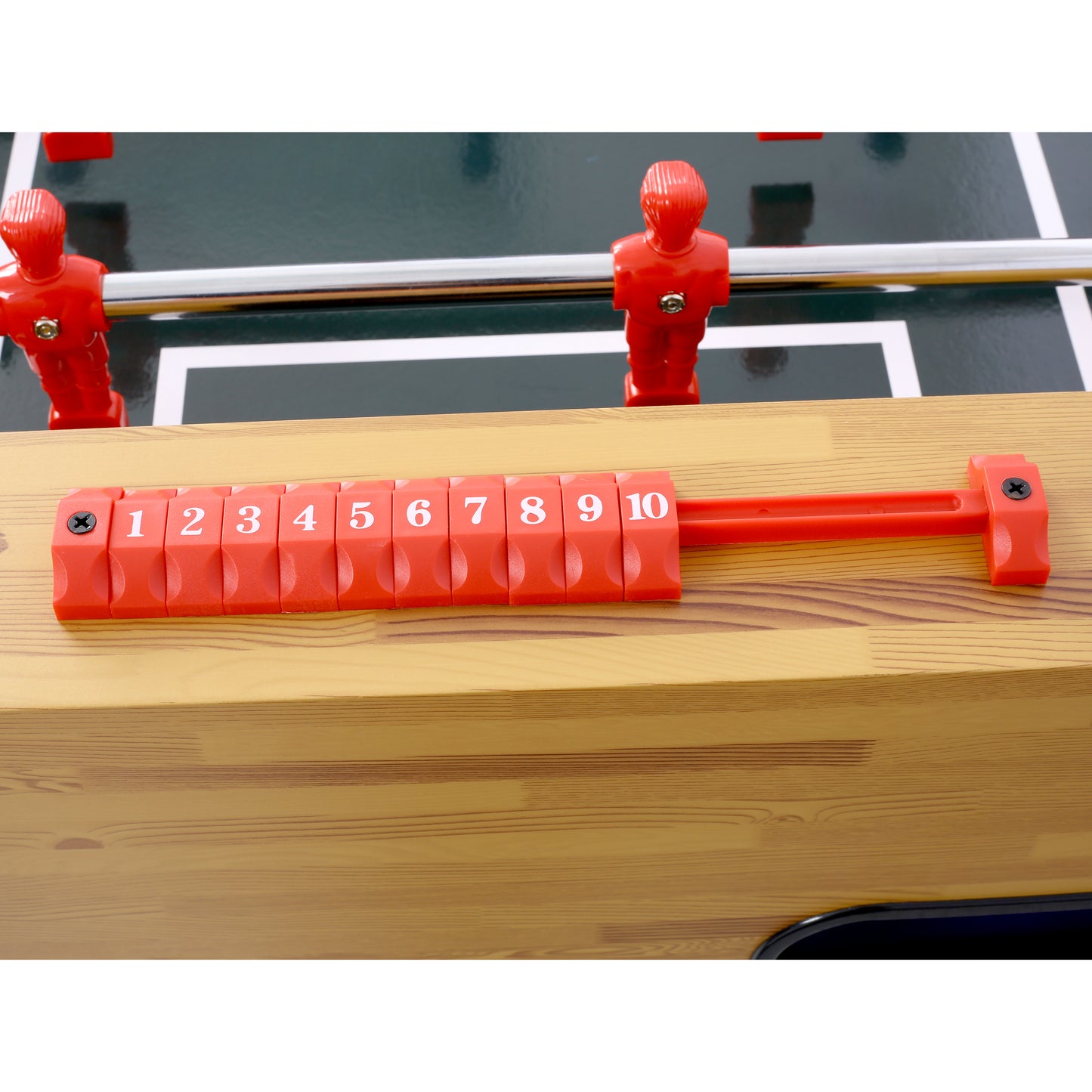 54-Inch Foosball Table for Home Game Room with Analog Scoring, 12.7mm Chrome Rods Light Cherry