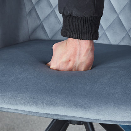 Contemporary Ergonomic Upholstered Desk Chair without Wheels, Stylish Office Chair for Home and Reception Areas, Featuring Sturdy Metal Legs