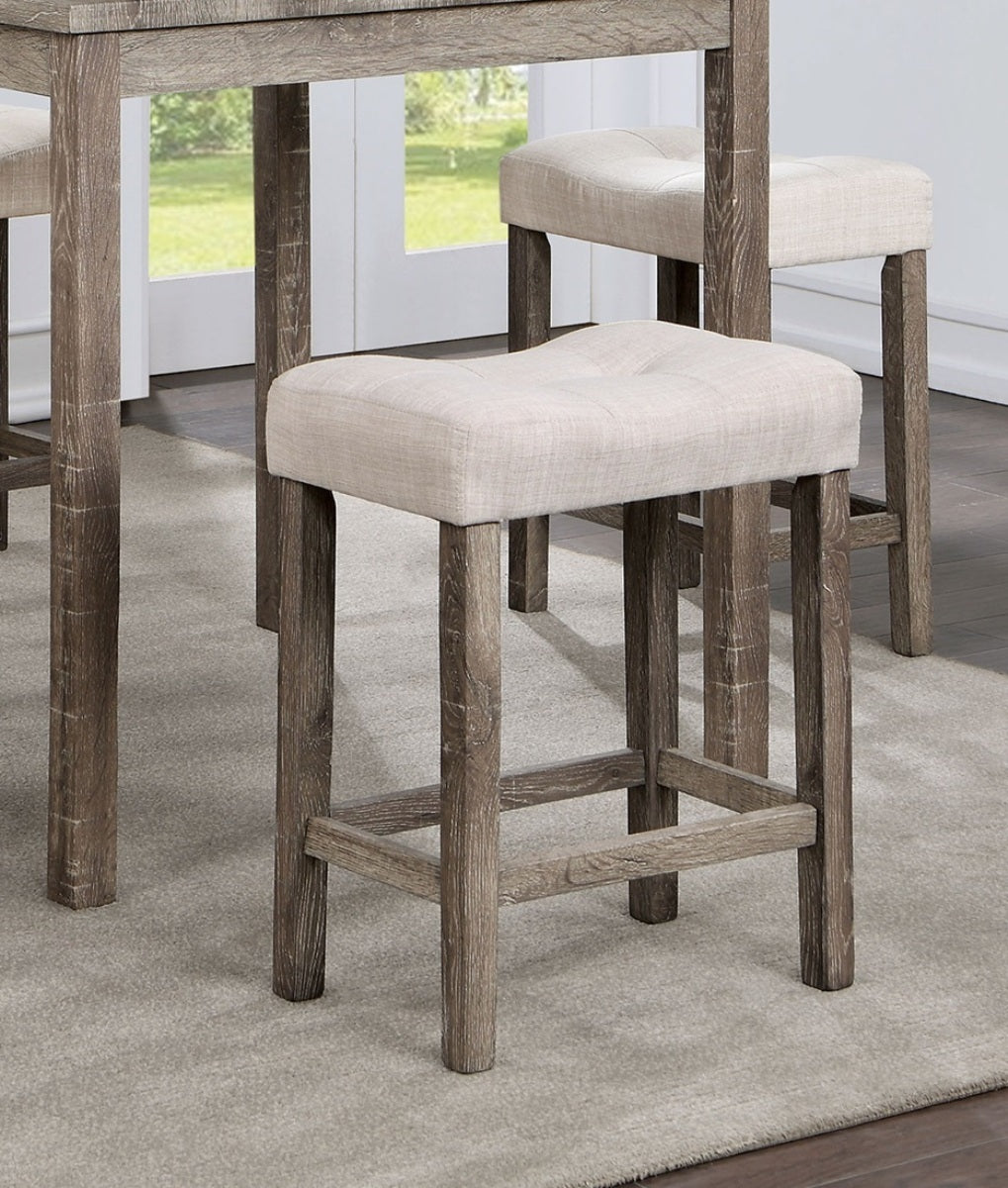 Counter Height Dining Set FivePc Square Table Stools Gray
