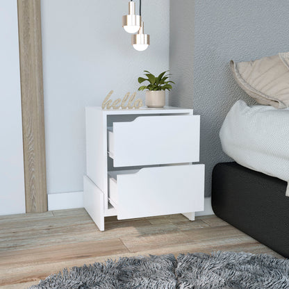 Elegant Luss 2-Drawer Nightstand for Modern Bedrooms