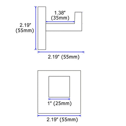6 Pack Wall-Mounted Stainless Steel Bathroom Towel Hooks/Coat Hooks for Bathroom, Bedroom, Kitchen