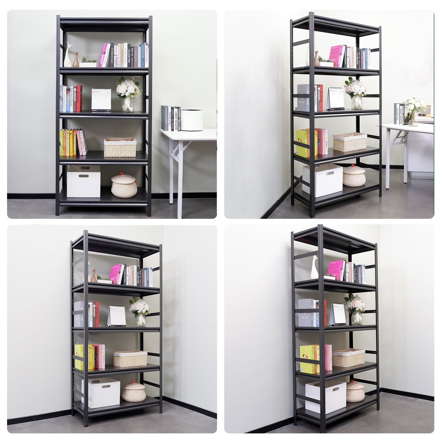 Heavy-Duty Adjustable 5-Tier Metal Storage Shelving Unit - 2000LBS Capacity for Kitchen, Garage, and Pantry