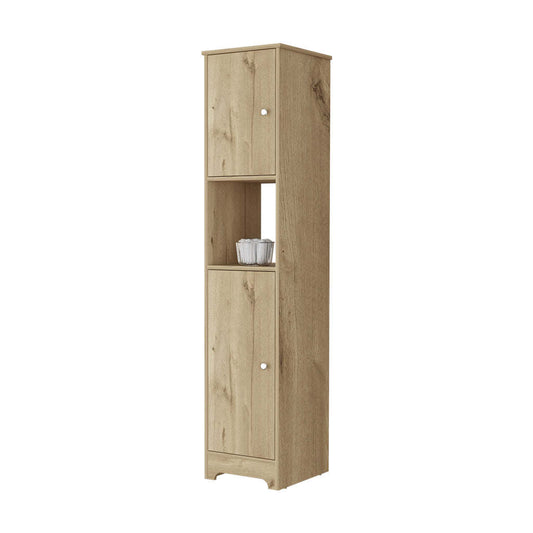 Charlotte Linen Cabinet, 2 Single Door Cabinet, Division, One Shelf