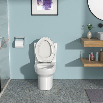 Modern Ceramic One-Piece Toilet with Dual Flush and Soft-Close Seat