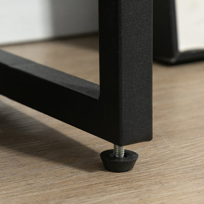 HOMCOM Rustic Brown Slim Shoe Storage Cabinet with 2 Flip Doors, Freestanding Organizer for 12 Pairs, Industrial Style for Entryway and Hallway