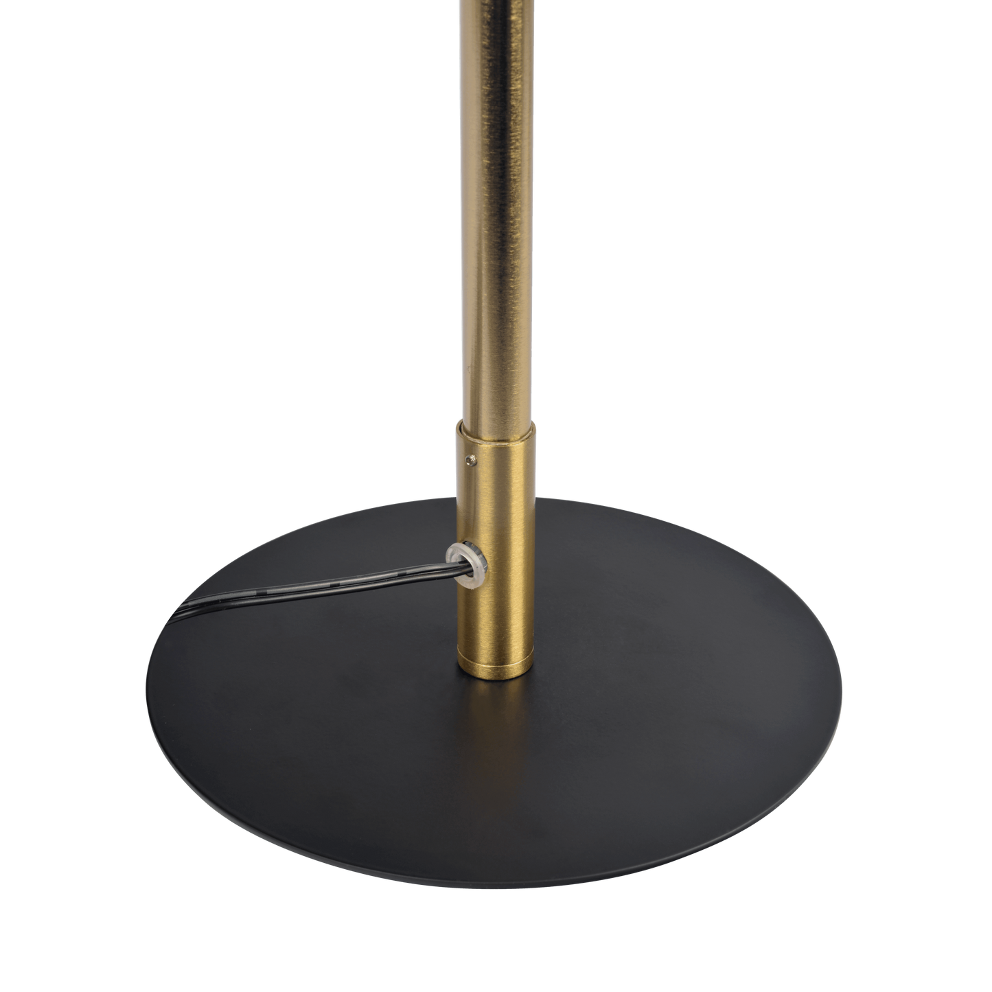 LED Table Lamp with On/Off Switch, 7-Inch Round Metal Base, 19-Inch Tall, Mid-Century Modern Lamp, Black