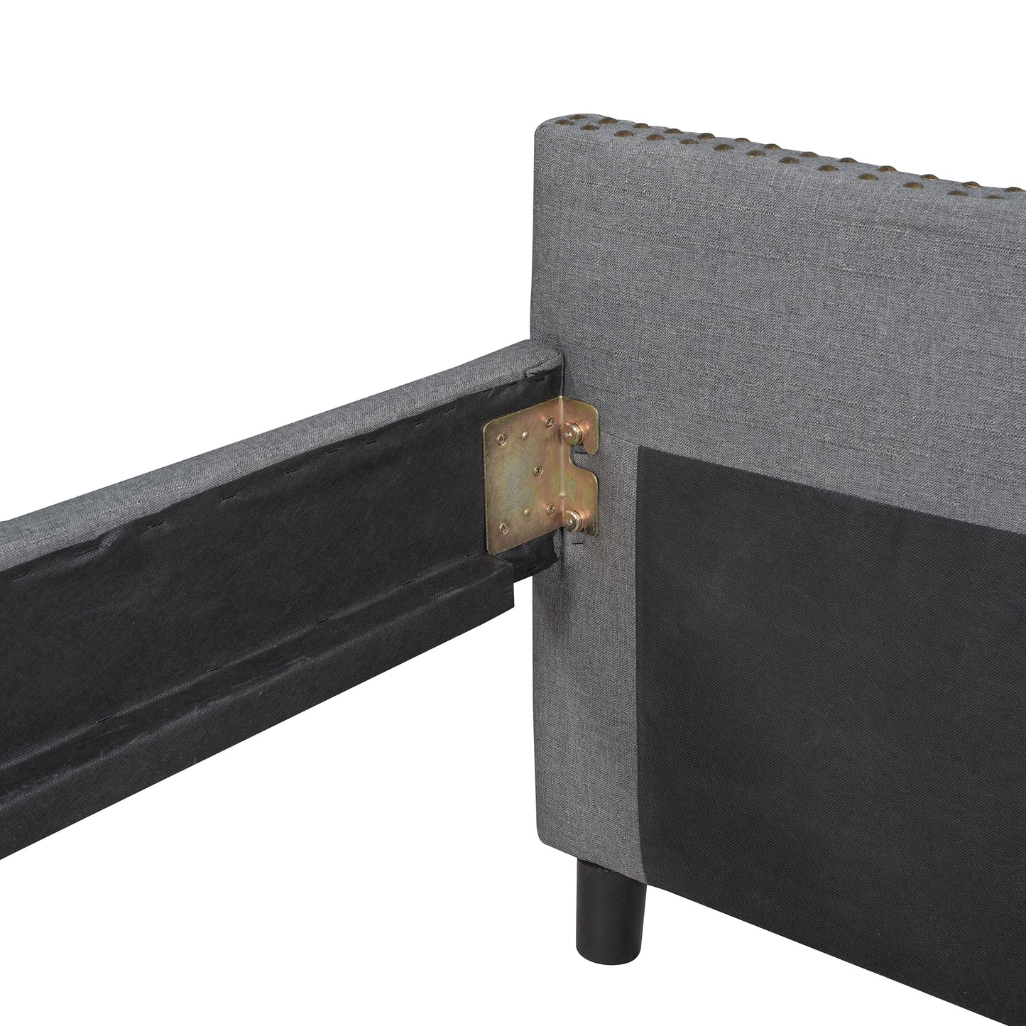 Elegant Gray Upholstered Full Size Daybed with Storage Drawers and Wood Slat Support