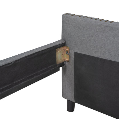 Elegant Gray Upholstered Full Size Daybed with Storage Drawers and Wood Slat Support