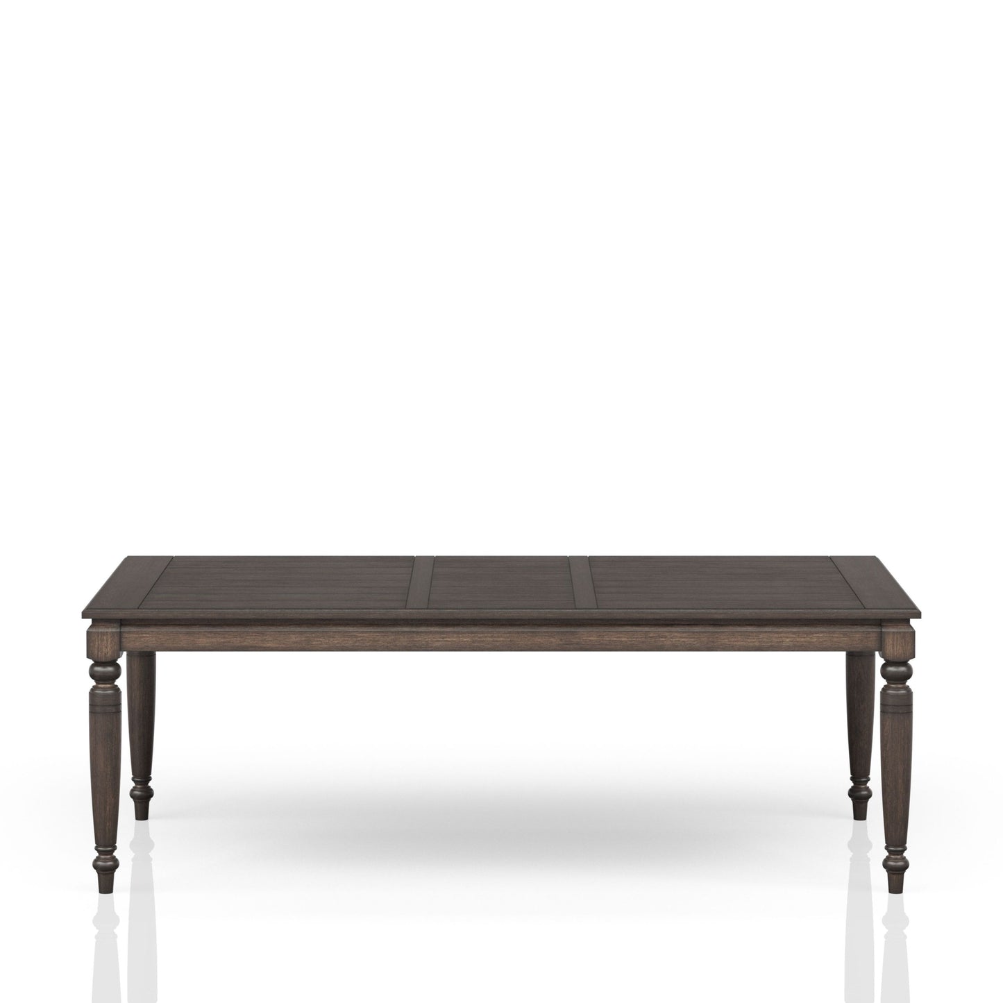 Expandable Dining Table 88 Inch Solid Wood MDF Deep Coffee