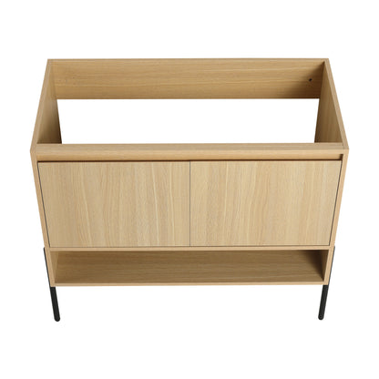 36-Inch Modern Freestanding Bathroom Vanity with Dual Soft-Close Cabinet Doors (KD-Packing) - Sink Not Included