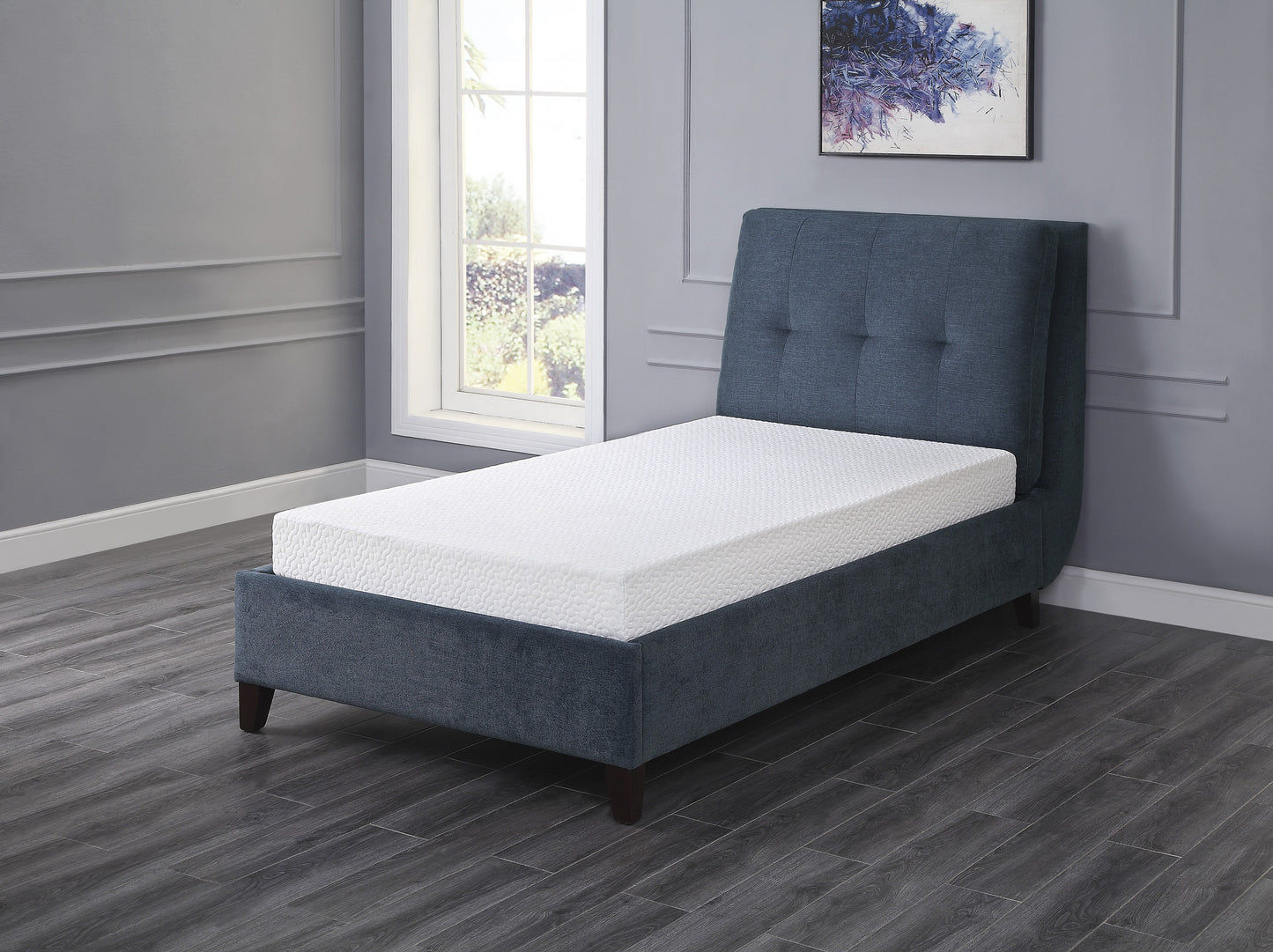 6-Inch Twin Gel-Infused Memory Foam Mattress - Firm Support, Breathable Tencel Fabric, Conveniently Packed in a Box