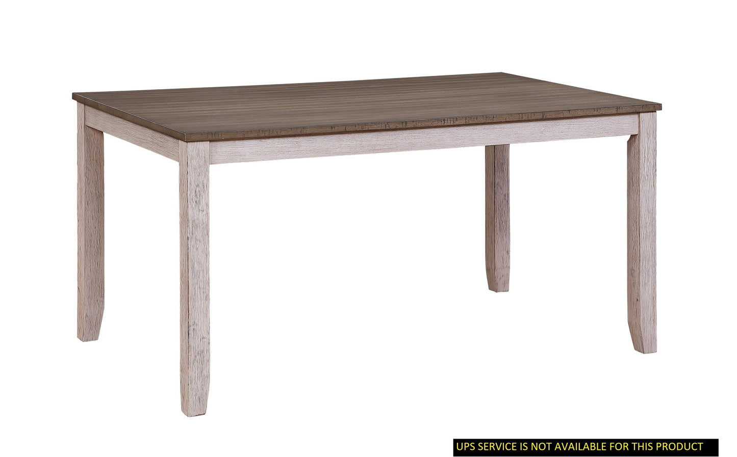 Dining Table One Piece Wood Transitional Grayish White