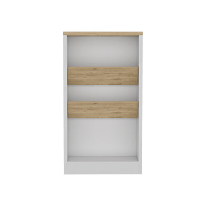 Multifunctional Modern Kitchen Island with Display Shelves