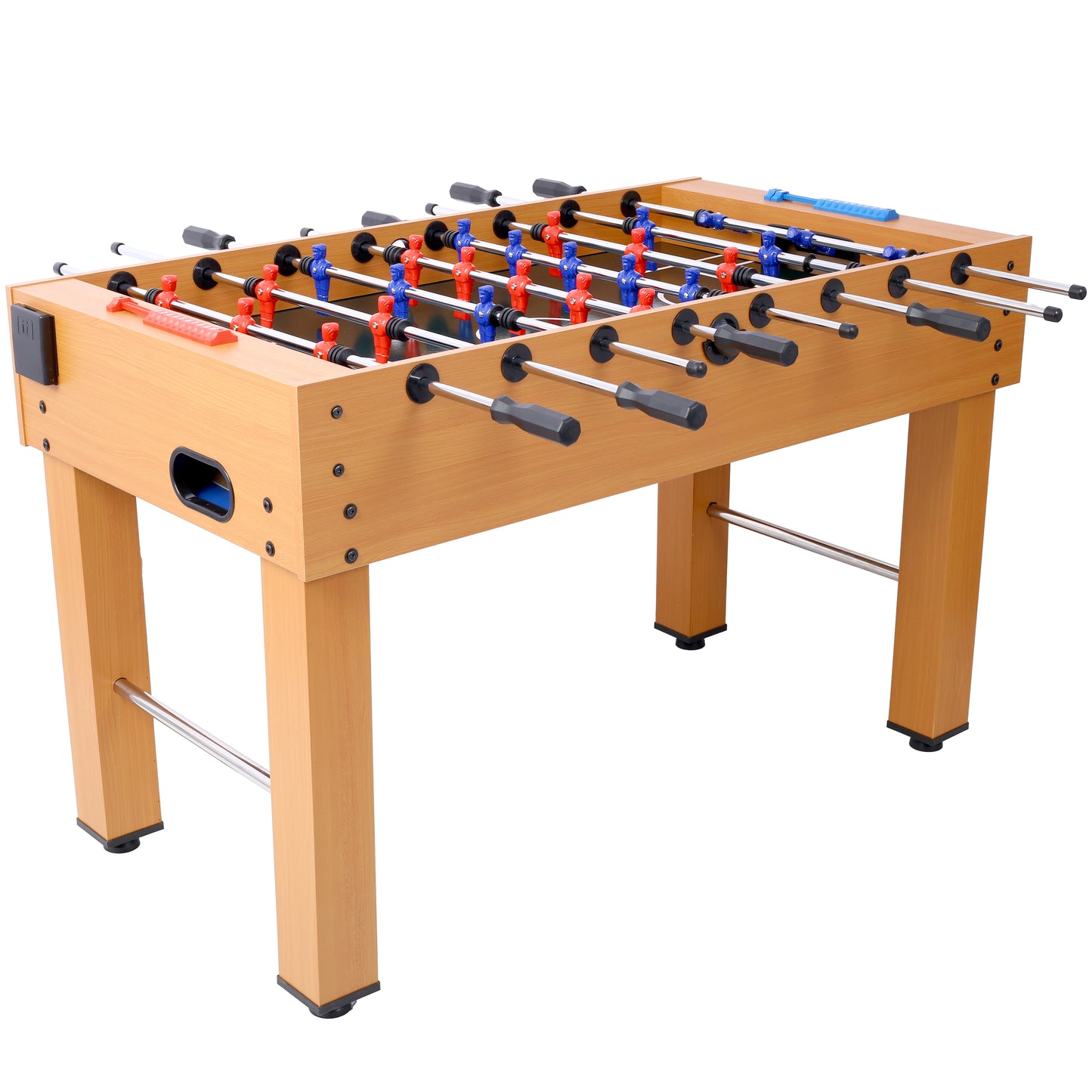 54-Inch Foosball Table with Analog Scoring, 46-1/4 x 24-3/4 Playfield, Free Accessories, Brown