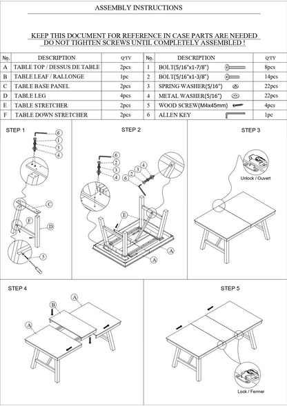 Six Piece Dining Set With Table Leaf And Chairs Bench Gray