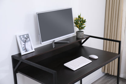 Narrow Black Console Table for Small Spaces – Modern Entryway, Sofa, and Hallway Table with Metal Frame for Living Room and Office