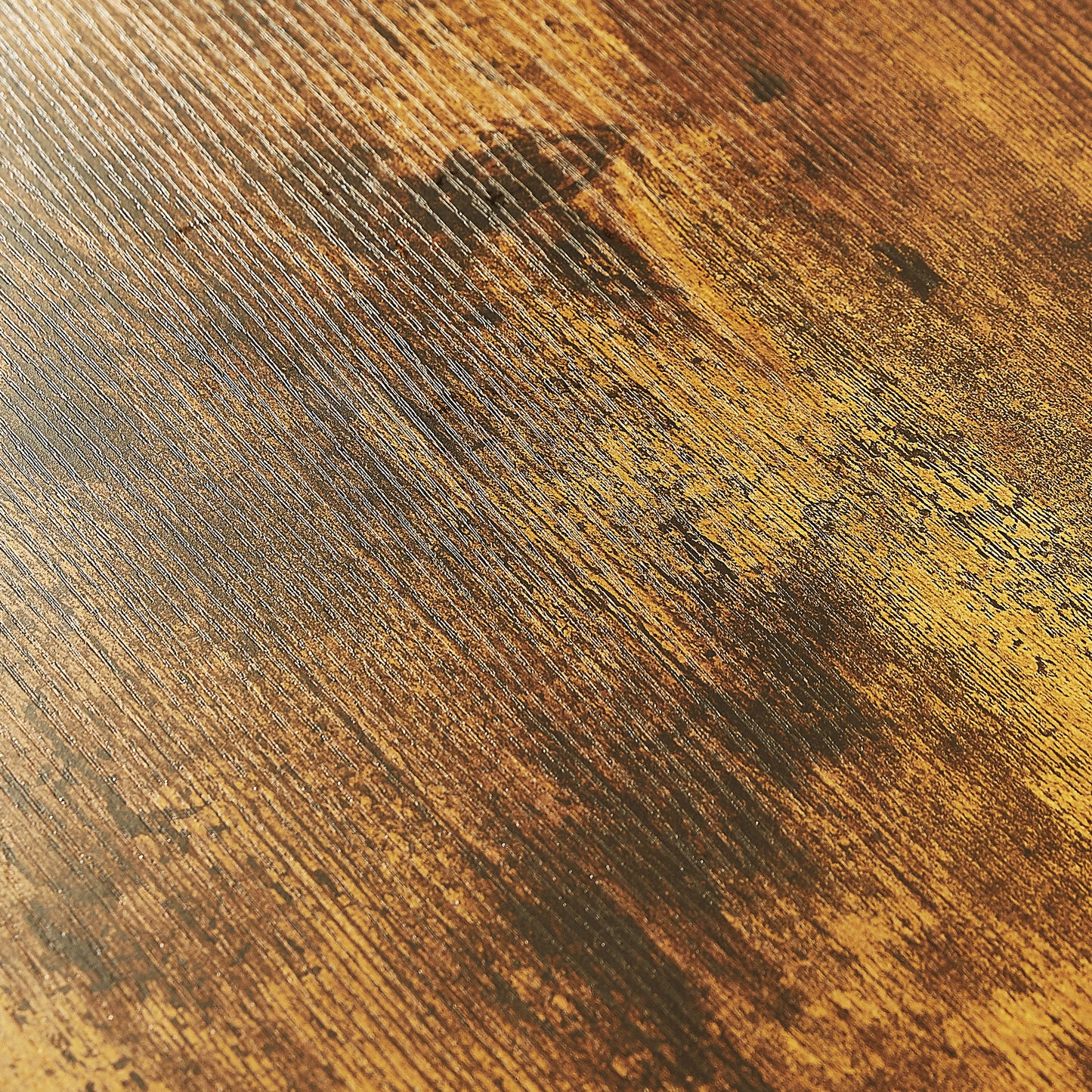 Round Bar Stool Set with Built-In Shelf, Upholstered Seat and Backrest for Kitchen Bar, Rustic Brown