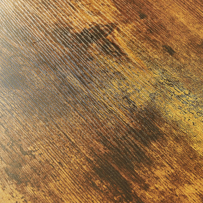 Round Bar Stool Set with Built-In Shelf, Upholstered Seat and Backrest for Kitchen Bar, Rustic Brown