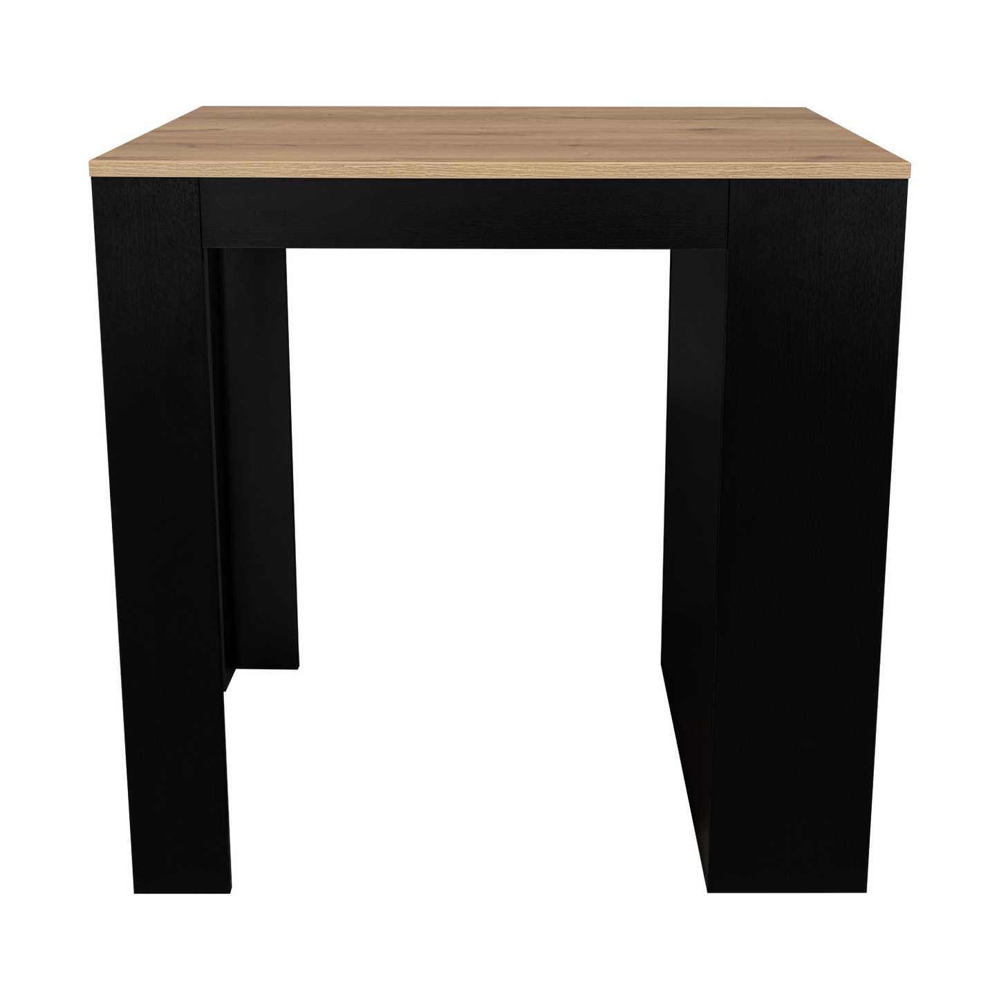 Multifunctional Kitchen Counter Table Shelves Pine Black