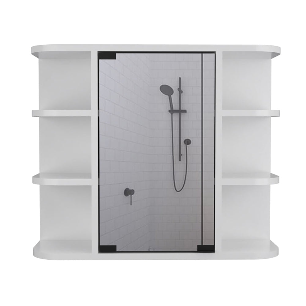 Elegant White 2-Piece Bathroom Vanity and Medicine Cabinet Set
