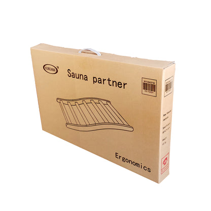 Ergonomic Hemlock Sauna Backrest for Sauna or Sofa, 25.98 x 16.54 x 2.56 in, Solid Wood Natural
