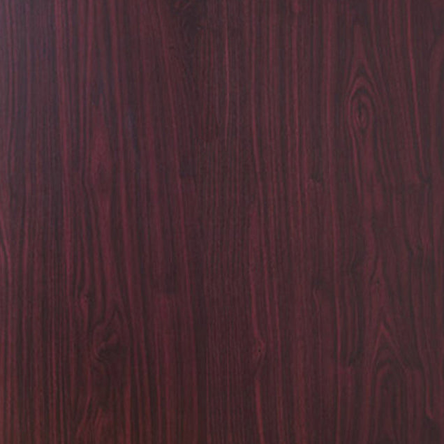 Mahogany Student Desk with Three Locking Drawers and Metal Glides