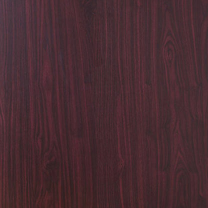 Mahogany Student Desk with Three Locking Drawers and Metal Glides