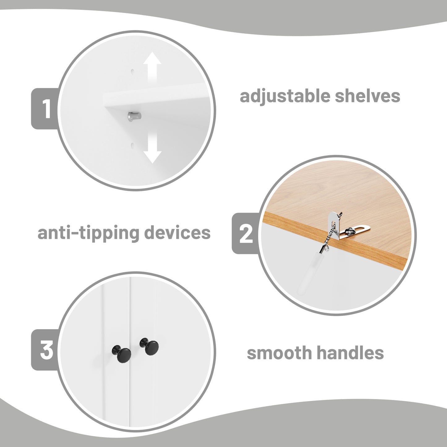 Elegant White Freestanding Kitchen Pantry with Adjustable Shelves and Built-in Drawers - 40.2x20x71.3 inches