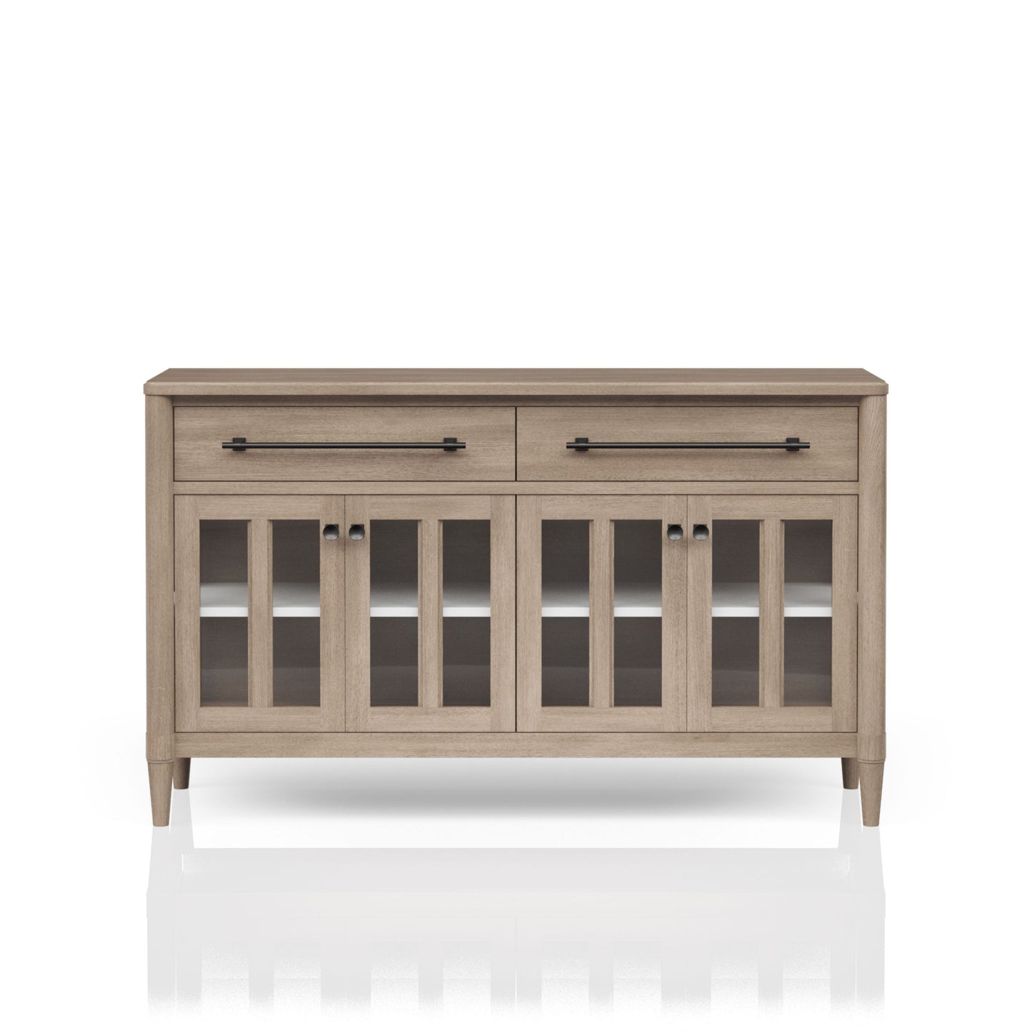 Power Raedy Buffet with Glass Cabinet Doors