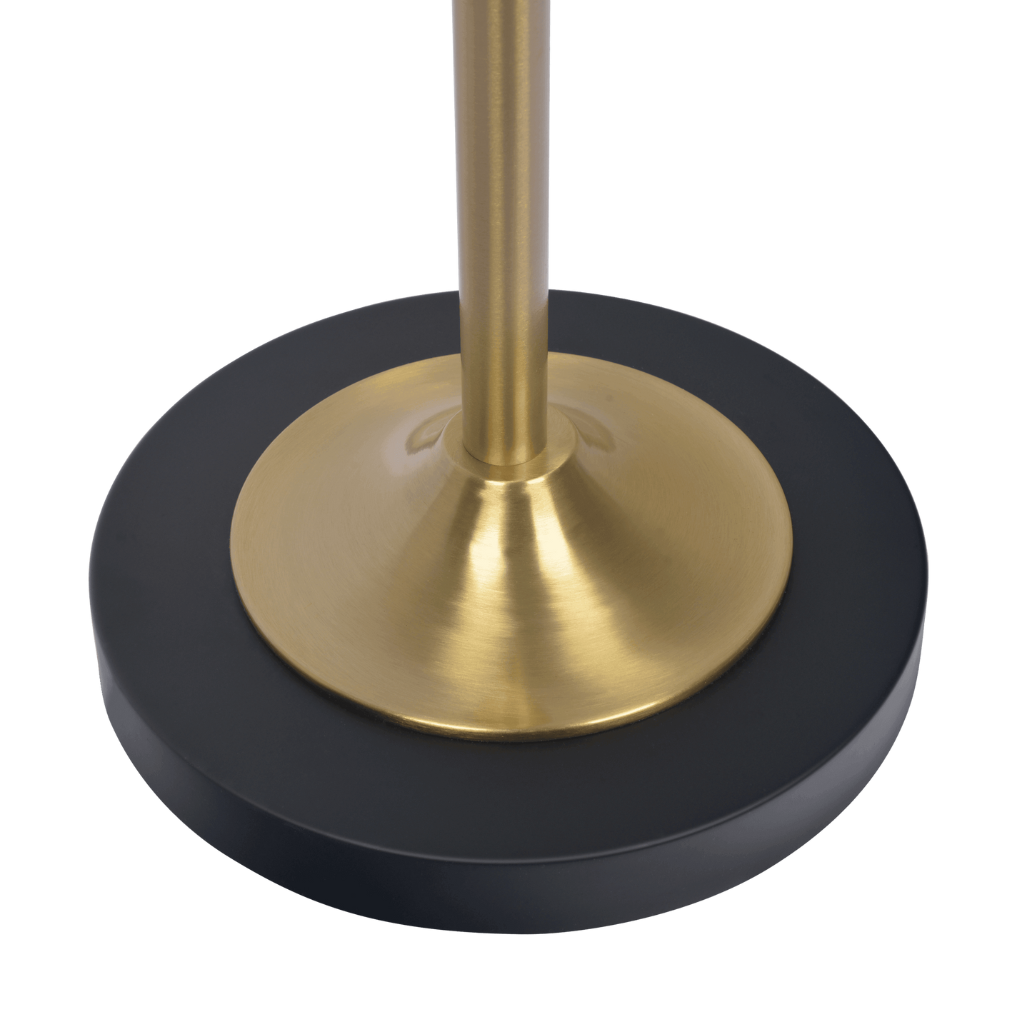 62-Inch Tall Floor Lamp with 4-Way Switch and Dual Spotlight Heads, Metal Base, Brassed Gold Finish