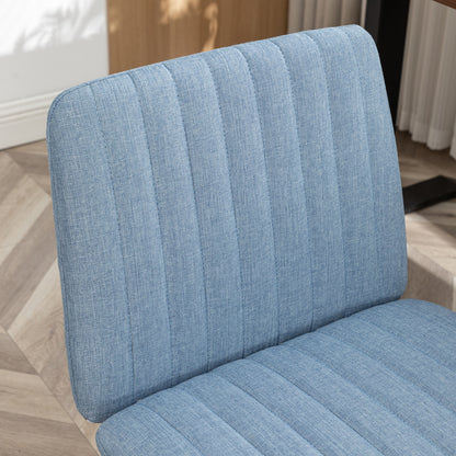 Contemporary Blue Masar Fabric Swivel Office Chair