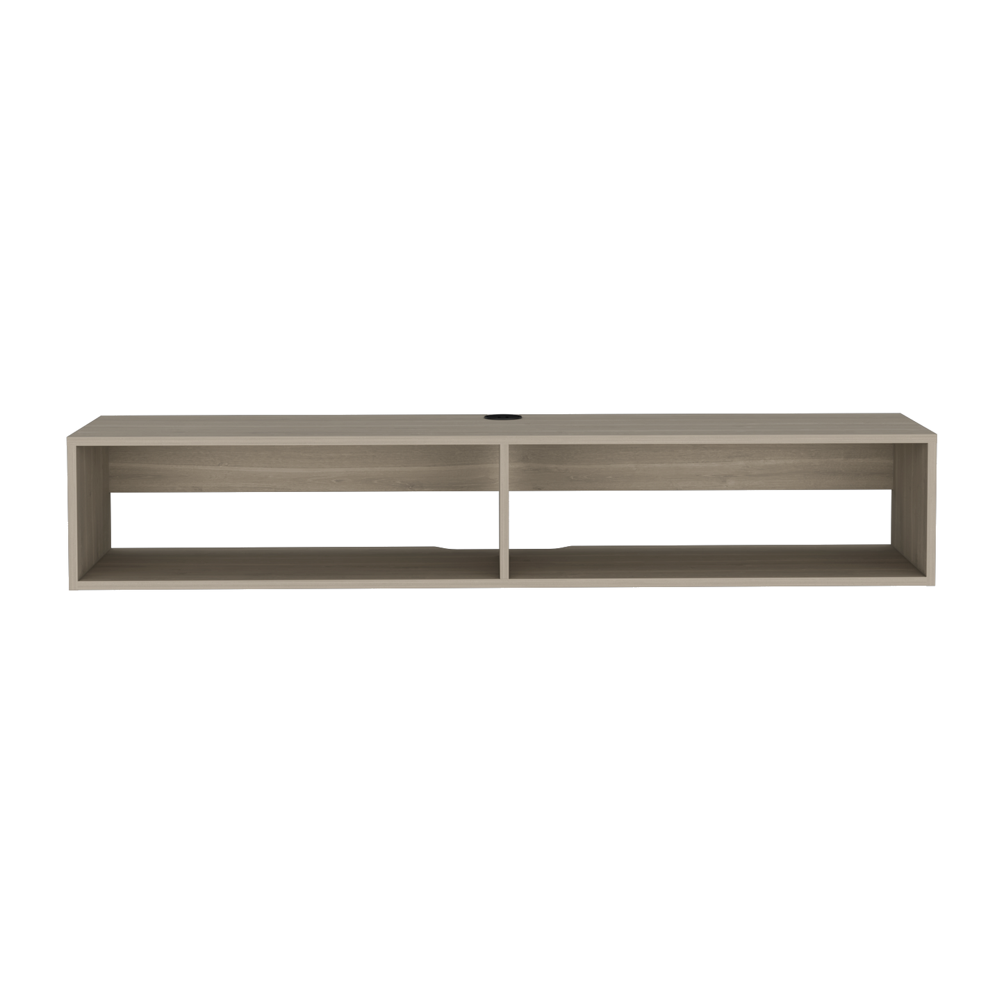 Floating TV Stand for 60-69, Cable Management, Engineered Wood, Living Room Console, White Oak Finish