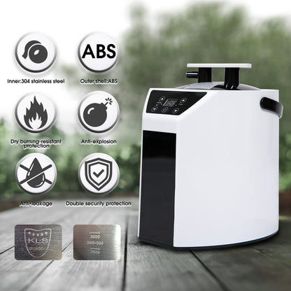 3.0L Tank Sauna Steam Generator, 360° Nozzles, 4 Gear Settings, Remote 90-Min Run Time White+Black