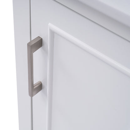 Compact 20-Inch Contemporary Bathroom Vanity with Ceramic Sink and Soft-Close Door