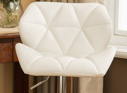 Glasgow Tufted Adjustable Height Bar Stools Set Of 2 White