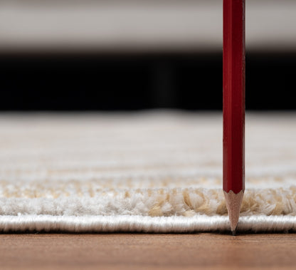 2 ft x 3 ft Polyester Area Rug, Low-Pile, Stain-Resistant, Kid and Pet Friendly, Living Room Gold