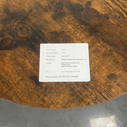 Round Bar Stool Set with Built-In Shelf, Upholstered Seat and Backrest for Kitchen Bar, Rustic Brown