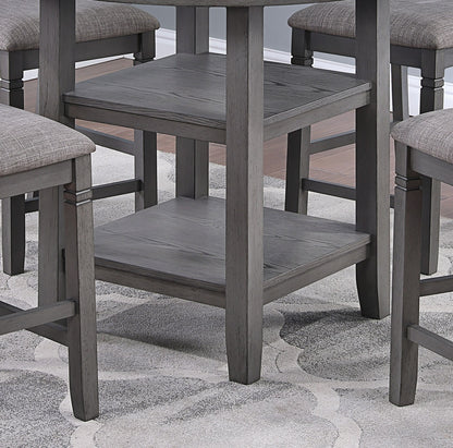 Counter Height Dining Table Set With Storage 4 Chairs Gray