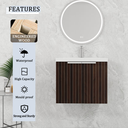 60-Inch Modern Bathroom Vanity with Soft Close Doors and Dual Sink - Eco-Friendly Design with Ample Storage Shelves