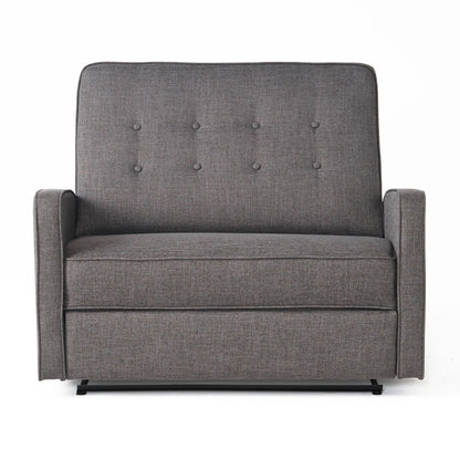 Manual Fabric Recliner Chair for Living Room, 47W x 35D x 39H, Plush Cushions, Durable Frame Gray
