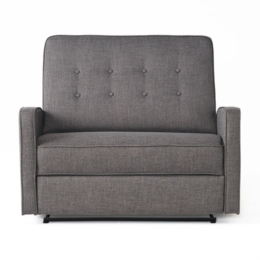 Manual Fabric Recliner Chair for Living Room, 47W x 35D x 39H, Plush Cushions, Durable Frame Gray