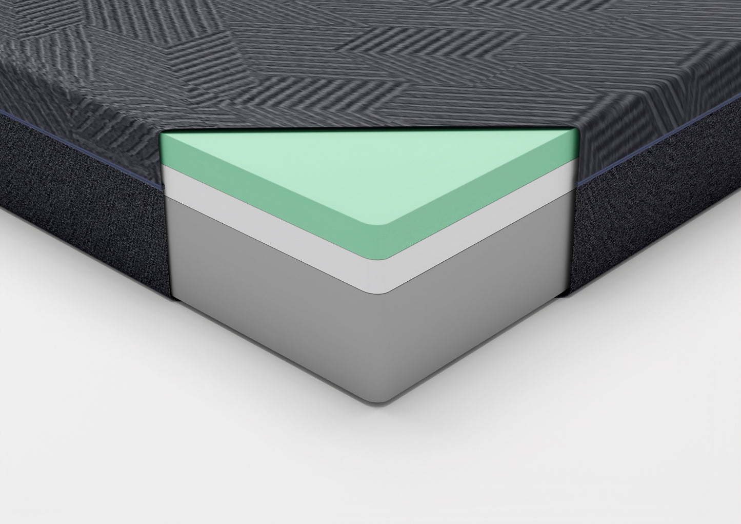 Queen 11-Inch Gel-Infused Memory Foam Mattress with Green Tea - Gray, Boxed for Easy Delivery