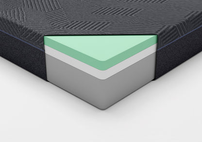 Queen 11-Inch Gel-Infused Memory Foam Mattress with Green Tea - Gray, Boxed for Easy Delivery