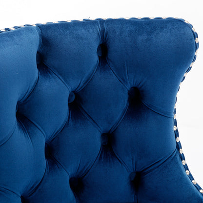 AA Furniture Swivel Velvet Barstools Adjustable 25-33 Blue