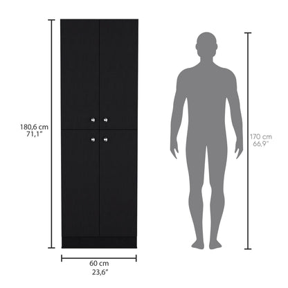 Modern 71" Freestanding Kitchen Pantry Cabinet with Adjustable Shelves and Double Doors for Versatile Storage