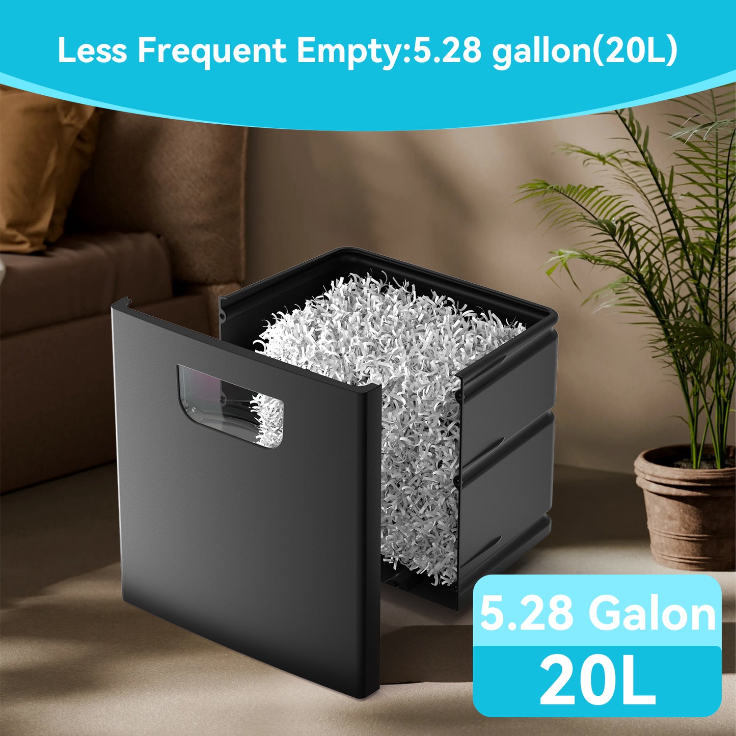 Paper Shredder,18-Sheet High Security Level P-4 Heavy Duty Paper/Card Shredder for Home Office by 5.28 Gallons Pullout Waste Bin (ETL)