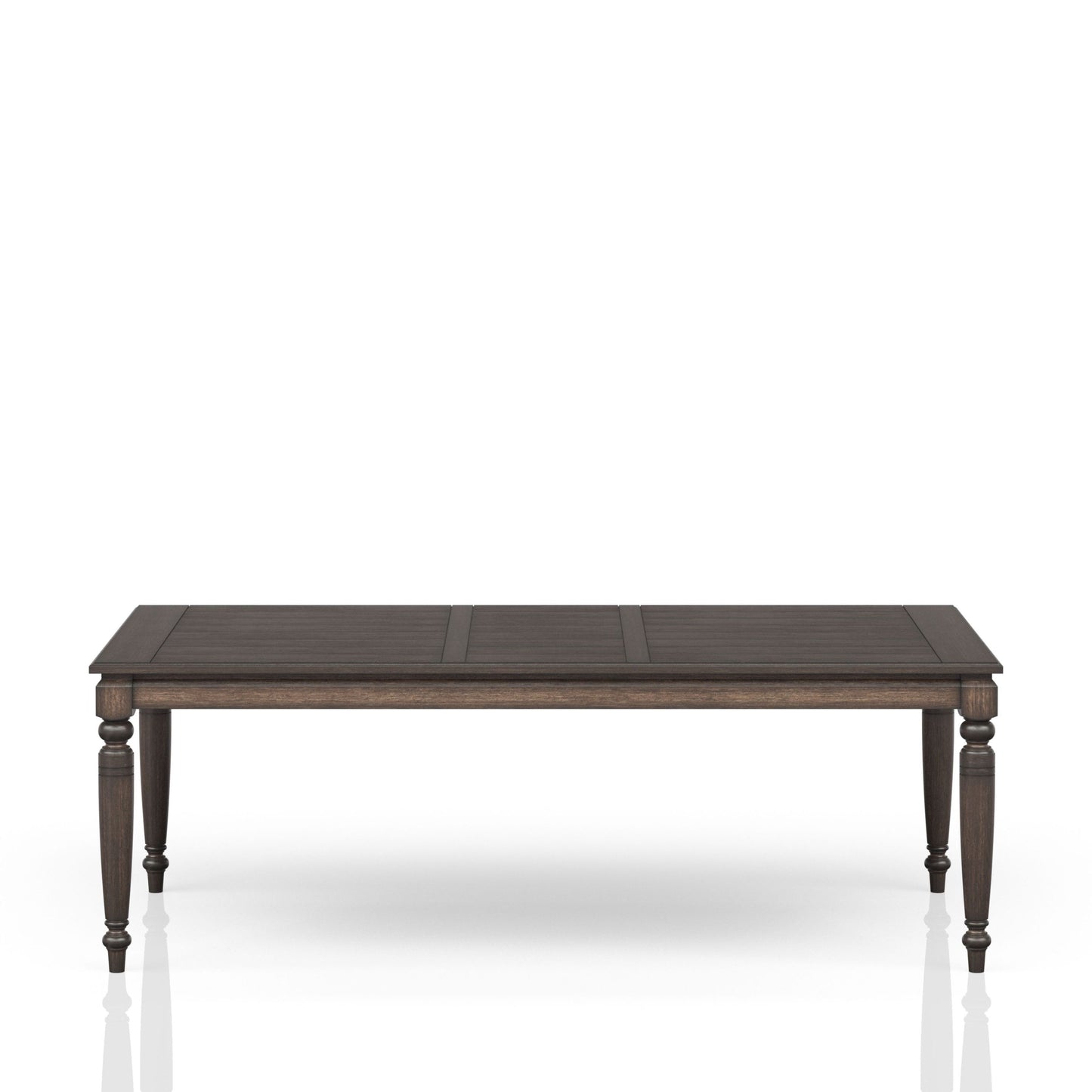 Expandable Dining Table 88 Inch Solid Wood MDF Deep Coffee